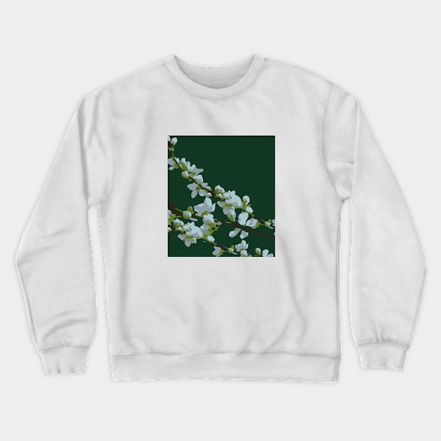 Cherry blossom flower drawing Crewneck Sweatshirt by marghe41